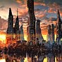Image result for Futuristic City Skyline Night