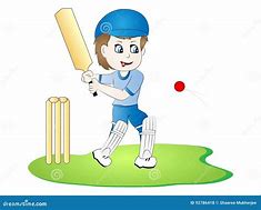 Image result for People Playing Cricket Cartoon