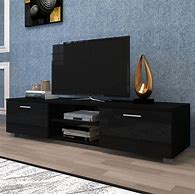 Image result for Room Essentials Black Finish Adjustable Storage TV Stand