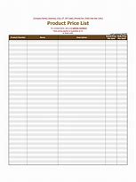 Image result for Small Business Price List Template