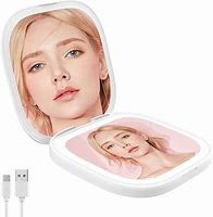 Image result for Lighted Travel Makeup Mirror