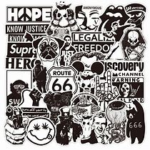 Image result for Black and White Vinyl Stickers