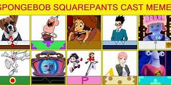 Image result for Spongebob Movie Cast Meme