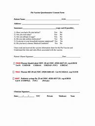 Image result for Flu Shot Vaccine Consent Form