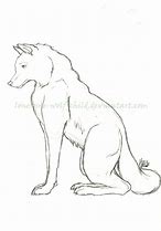 Image result for Wolf Sitting Drawing