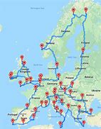 Image result for Europe Road Trip Map