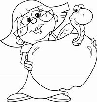 Image result for Teacher Apple Coloring Page