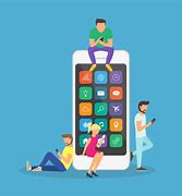 Image result for Mobile-App Cartoon People