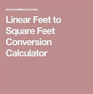 Image result for Linear Foot vs Sq FT