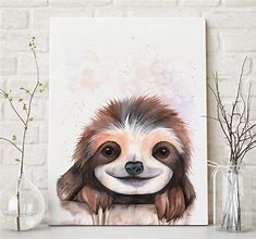 Image result for Sloth Canvas Painting