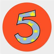 Image result for Number 5 Stickers
