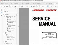 Image result for Mercarb Service Manual PDF