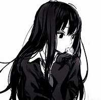 Image result for Sad Anime Girl Black and White