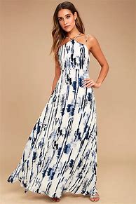 Image result for Blue and White Maxi Dress