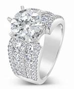 Image result for Wide Band Silver Ring with Diamond Cluster