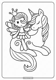 Image result for Unicorn Fairy Coloring Pages