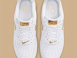Image result for Nike Air Force 1 White and Gold