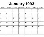 Image result for January 1993 Calendar
