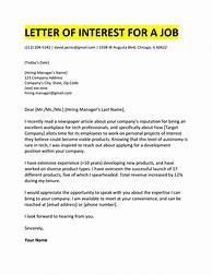 Image result for Letter of Interest Format for a Job
