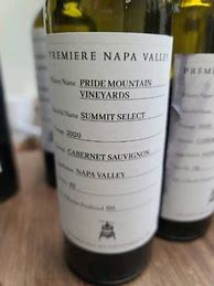 Image result for Pride Mountain Cabernet Sauvignon Cuvee Quatre Cepages Premiere Napa Valley