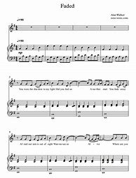 Image result for Faded On Piano Notes Letters