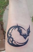 Image result for Bat and Moon Tattoo