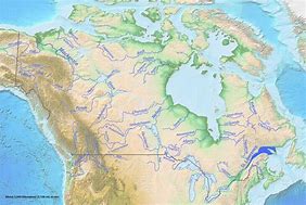 Image result for Canada Map with Rivers and Lakes