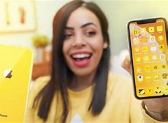 Image result for Yellow iPhone XR in Hand