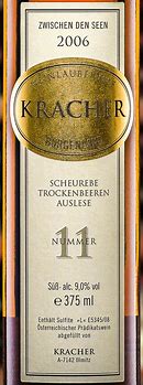 Image result for Alois Kracher Scheurebe TBA #7 Zwischen den Seen