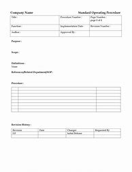 Image result for Standard Operating Procedure Template