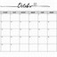 Image result for Printable Monthly Calendar