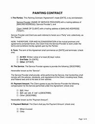 Image result for Painting Contract Forms Templates
