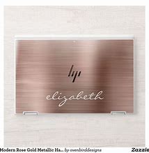 Image result for Rose Gold Laptop with Stickers