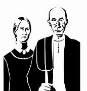 Image result for American Gothic Black and White