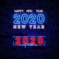 Image result for Happy New Year 2020 Neon Boombox