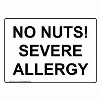 Image result for Free Printable Peanut Allergy Sign