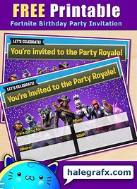 Image result for Fortnite Birthday Party Invitations