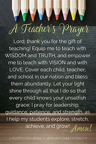 Image result for Teacher Prayers Inspirational