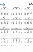 Image result for 1992 Calendar