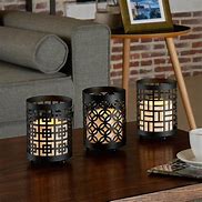 Image result for Black Lace Hurricane Candle Holders