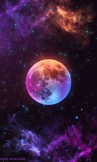 Image result for Galaxy Moon GIF