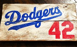 Image result for Jackie Robinson Dodgers Logo