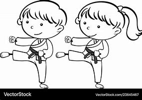 Image result for Karate Drawing Black and White
