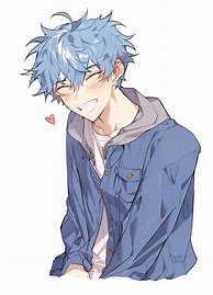 Image result for Cute Anime Boy with Blue Hair