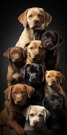 Mother Labrador Retriever and her puppies | Cute dog pictures, Puppies, Cute small animals