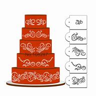 Image result for Scroll Cake Stencil