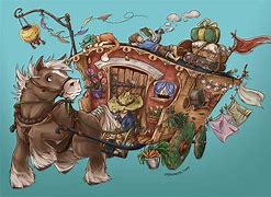 Image result for Cartoon Gypsy Wagon