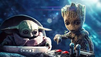 Image result for Baby Yoda Burning Groot