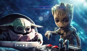 Image result for Baby Yoda and Groot Wallpaper