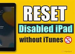 Image result for How to Reset Disabled iPad